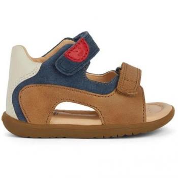 Sandalia Geox Macchia Marrón Niño, Caramelo/azul Marino, Talla 23 EU