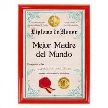 CUADRO de HONOR para regalo. Divertido y Original diseño Modelo MADRE 