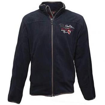 Peak Mountain Conac Fleece Jacket for Men, Blue, 2XL
