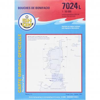 Cartas Marinas Plastimo Boca de Bonifacio Shom 7024 L 84 x 120 cm Unisex
