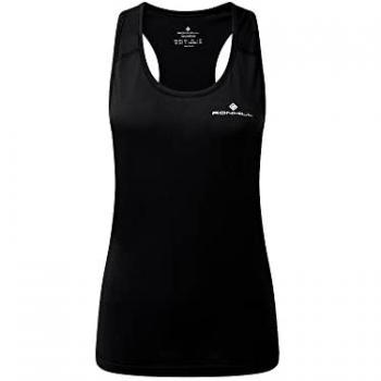 Camiseta sin mangas Ronhill Core para mujeres - Negro/Blanco Claro, talla 14