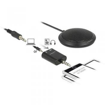DeLOCK Condensador Mesa Micrófono omnidireccional ektional para conferencias con 3,5 mm
