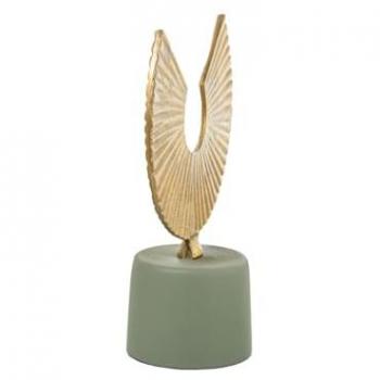 Figura Decorativa Alexandra House Living Dorado Aluminio Abstracto 20 x 10 x 26 cm