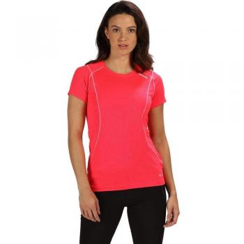 Regatta Virda III Quick Drying Active Sports Camiseta, Mujer, Rosa neón, Talla 18