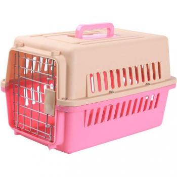 Transportín portátil para mascotas de plástico con asa