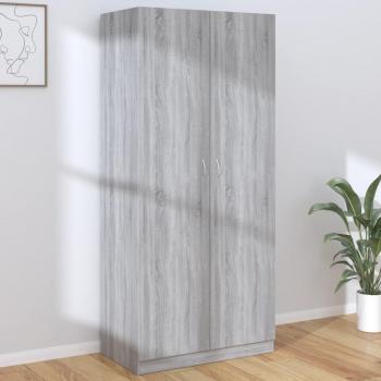 Armario Sonoma 90x52x200 cm madera contrachapada gris
