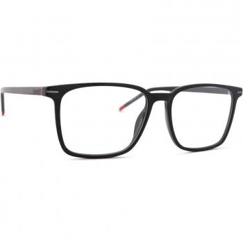 Hugo Boss HUGO Full-Rim Square Acetate Glasses 55mm/16mm/145mm, Black