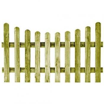 vidaXL Puerta de Valla de Madera de Pino Impregnada 170x100 cm Cancela Entratrada Cerca