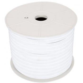 Bobina Tira Neón LED Regulable 7.5 W/m 220V AC 120 LED/m 50m Semicircular 180º Blanco Frío IP67 Corte Cada 100 cm 6000K