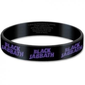 Black Sabbath Black Wristband Gummy Rubber Bracelet Band Logo Fan 100% Official