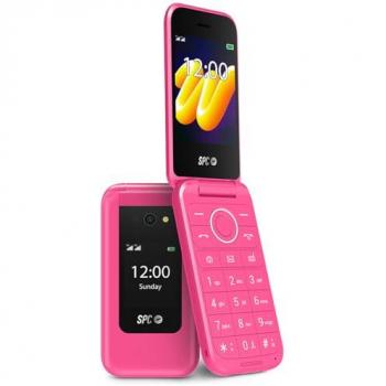 Teléfono Móvil Básico para Mayores SPC Wild 4G Rosa con Cámara, Doble Pantalla, Botón SOS y Batería de 7 Días