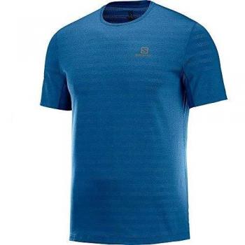 SALOMON XA tee M Camiseta Deportiva de Manga Corta, Mezcla de sintéticos, Hombre, Azul