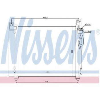 Condensador de aire acondicionado NISSENS 94828 con secador de aluminio para R 134 a
