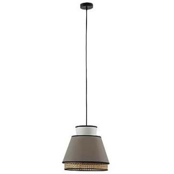 Lámpara Escandinava de Rejilla Natural y Gris Arenoso - D.35 x Alt. 120 cm - Klaus