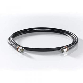 Cable Coaxial F-Quick 3m DS 50 U 0300 - Triple Apantallado, Clase A++, >105dB, Antena DVB-T/DVB-T2/DVB-C/DVB-S/DVB-S2