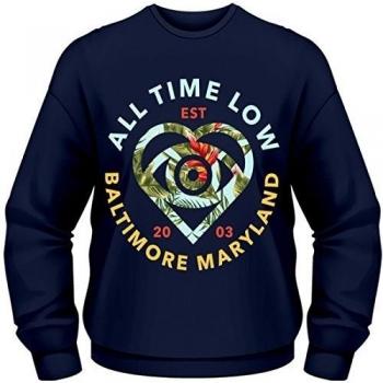 Playlogic International(World) All Time Low Vacation Heart CSW Sudadera, Azul, M para Hombre