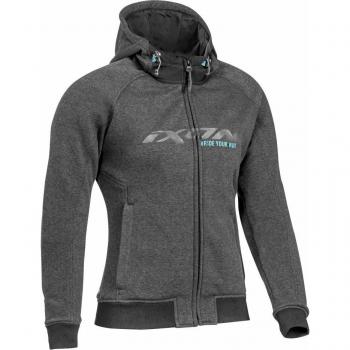 Ixon Chaqueta de Moto para Mujer Palermo Antracita-Turquesa, chaqueta textil de motocicleta para damas, color gris, talla XS