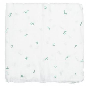 Bimbi Muselina Est.Bambu 120X120 371 Symbols 56 Menta - Paños de muselina, unisex