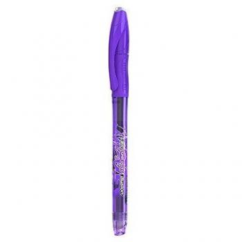 1 bolígrafo de gel Bic Gel Octity Illusion borrable punta 0,7 mm tinta violeta