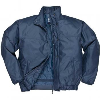 Portwest Mens Falkirk Waterproof Workwear Heavy Bomber Jacket Black Navy