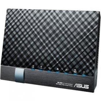 ASUS DSL-AC56U - Router Inalámbrico Gigabit AC1200 de Banda Dual con ADSL2+, Servidor VPN, AirCloud y Soporte 3G/4G, Negro