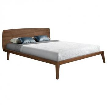 Cama de Nogal Angel Cerdá 181x210 cm, Chapa de Nogal, Diseño Elegante
