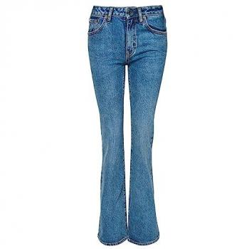 Superdry Women's Mid-Rise Slim Flare Jeans in Dark Indigo, Organic Cotton, Size 29/30