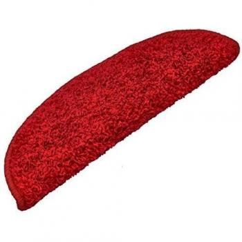 vidaXL 15x Alfombrilla de Escalera 65x25 cm Bricolaje Casa Hogar Decoración Bricolaje Moqueta Antideslizante Felpudo Funda Esterilla Cubierta Rojo