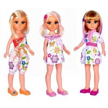 Famosa – Muñeca Nancy con Vestido de Flores, Multicolor, 3.FM1810