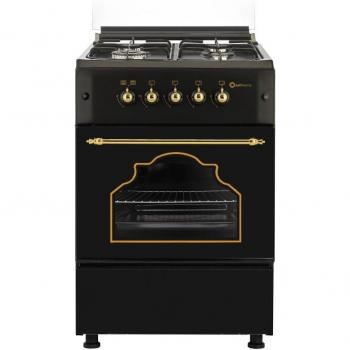 Cocina a gas Solthermic F5S40G2RB negra rústica 50x55 cm