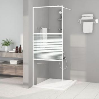Mampara de ducha en vidrio ESG transparente blanco 80x195 cm