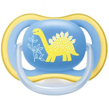 Philips Avent Ultra Air Chupete para Niño +18 Meses, Silicona, Pack de 2 Unidades con Dibujos de Koala y Dinosaurio