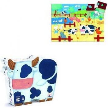 Puzzle Silueta 24 Piezas Las Vacas +3 Años Djeco