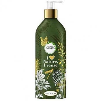 Herbal Essences Botella Recargable de Aluminio Argán Champú 430ml