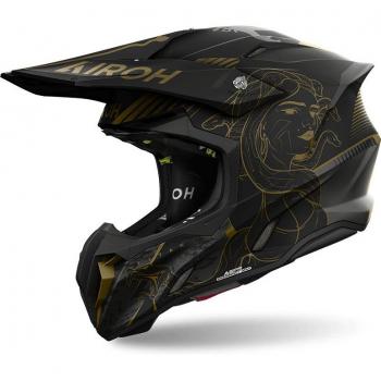 Airoh Casco de Cross Twist 3 Titanio Mate - Casco de motocross, color titanio mate, diseño aerodinámico, ventilación optimizada, interior desmontable y lavable, homologación ECE 22