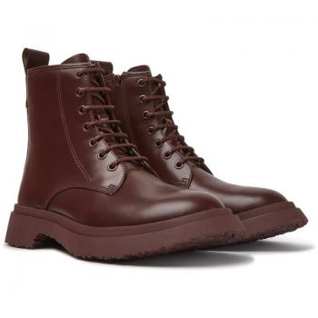 CAMPER Walden Women's Boots - Burgundy, Size 38, Smooth Leather