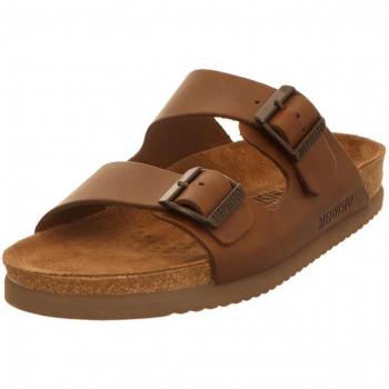 Mephisto Nerio Dark Brown Full Grain Leather Men's Slide Sandals
