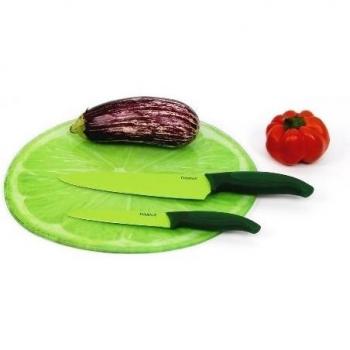 Darna Home Tabla De Cortar Lima + 2 Cuchillos Cerámicos Lima