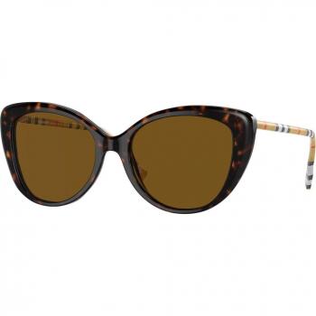 Burberry BE4407 Women's Polarized Cat Eye Sunglasses in Tortoiseshell (Size 54)
