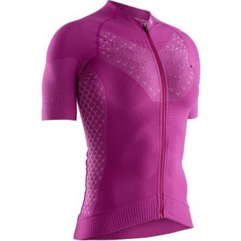 X-Bionic Maillot de Ciclismo de Mujer TWYCE 4.0 Manga Corta Lila