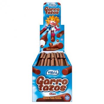 Vidal Garrotazos Choco Estuche 825g - Nubes Alargadas con Cobertura Crujiente de Chocolate