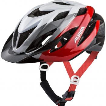 Alpina Unisex - Casco de Bicicleta para Adultos, Color Blanco, Rojo y Negro, 57-61 cm