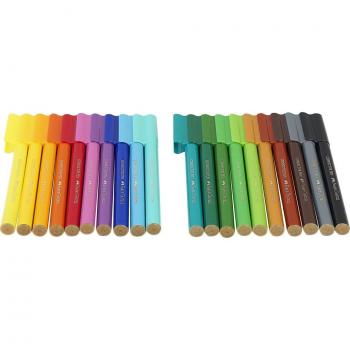Estuche regalo Faber-Castell con 20 rotuladores connector de colores, serie dinosaurios