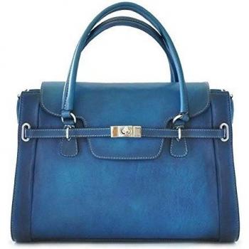 Pratesi Baratti envejecido bolso bolsa de sorpresas de asas de cuero italiano