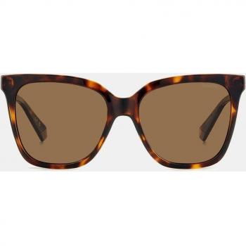 Polaroid Square Sunglasses with Polarized Lenses, Brown Female, Size: 55 MM