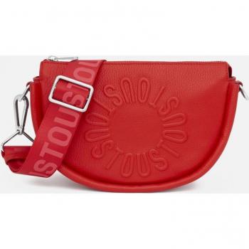 Bandolera Miranda Roja de Tous con diseño de media luna y cremallera