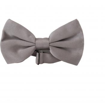 Dolce & Gabbana Gray 100% Silk Adjustable Neck Papillon Tie