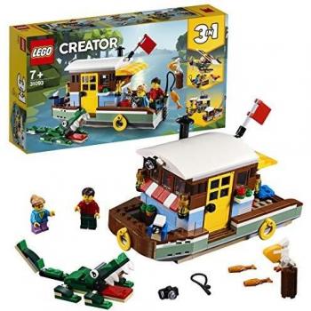 LEGO 31093 Creator 3 en 1 Casa Flotante del Río, Hidroavión o Pueblo de Pescadores, Juguete de Construcción para Niños a Partir de 7 años
