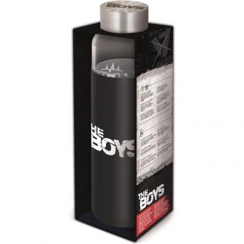 Botella de Agua The Boys de Cristal con Funda Protectora de Silicona 585 ml