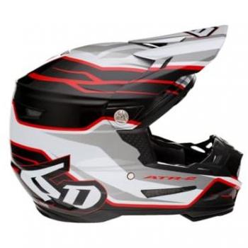 Casco Offroad 6D ATR-2 Phase Blanco-Rojo XXL